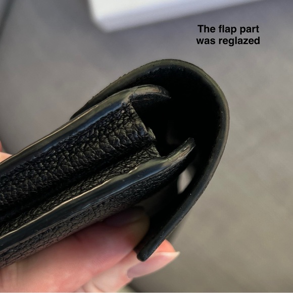 CHLOE Drew Long Wallet in BLACK Leather with all around Zipper & Turn Lock Chain - Picture 6 of 10